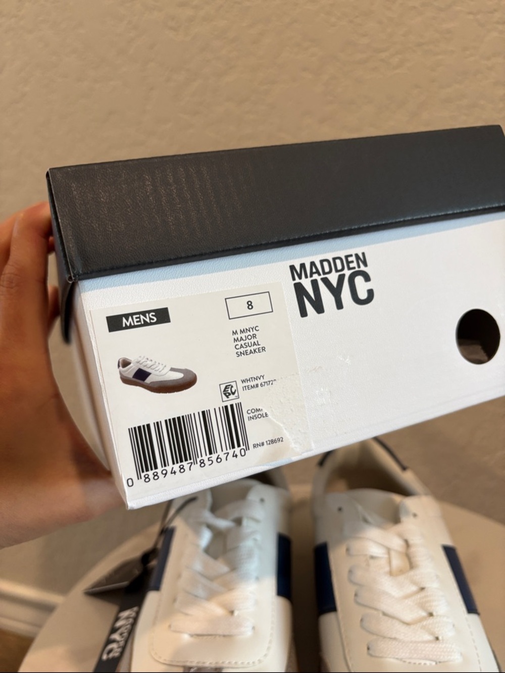 NWT Madden NYC Size 8 Men’s Blue & White Casual Sneakers - Picture 3 of 7